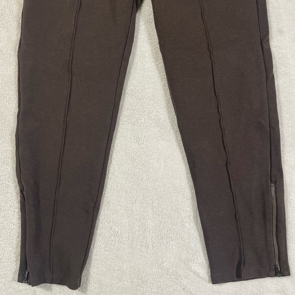 Athleta Pants Womens M Petite Brown Venice Heathered Pintuck Equestrian Athletic - Picture 2 of 12